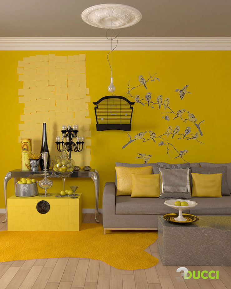 Amazing Yellow Living Rooms, Gray And Yellow Living Room Ideas