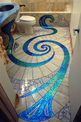 mosaic bathroom design 2 ideas