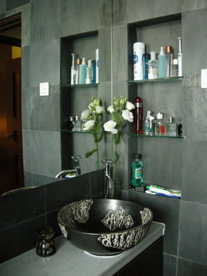black bathroom interior design ideas 13