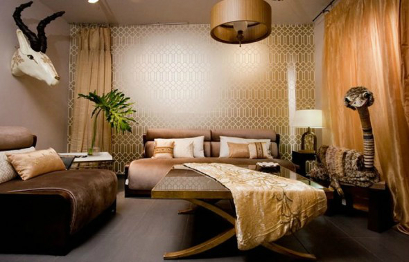 modern golden Living Room 5
