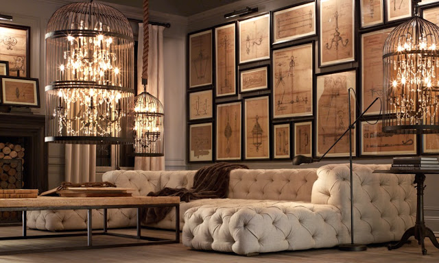 amazing brown living rooms by Restoration Hardware 5
