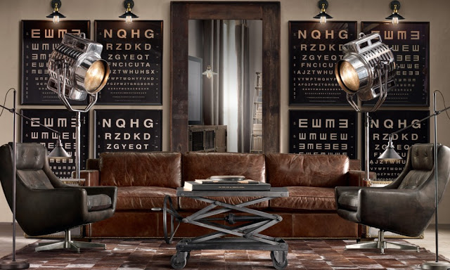 amazing brown living rooms by Restoration Hardware 3