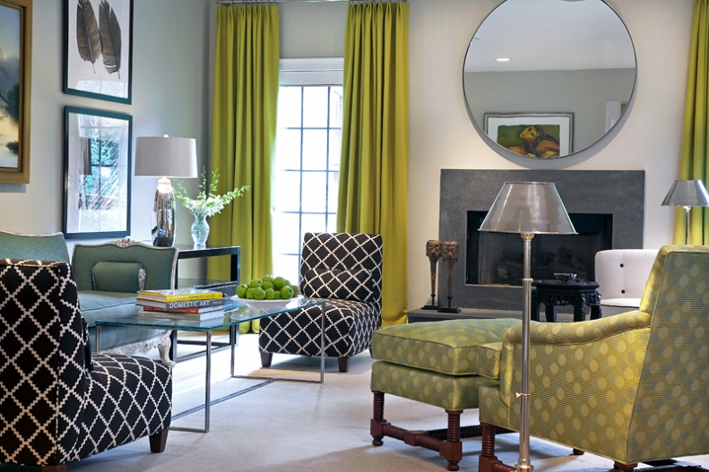 Chartreuse Living Rooms Decoholic