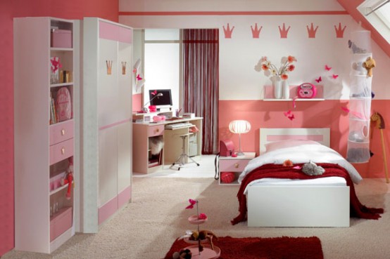 white interior design ideas for small teenage girls room