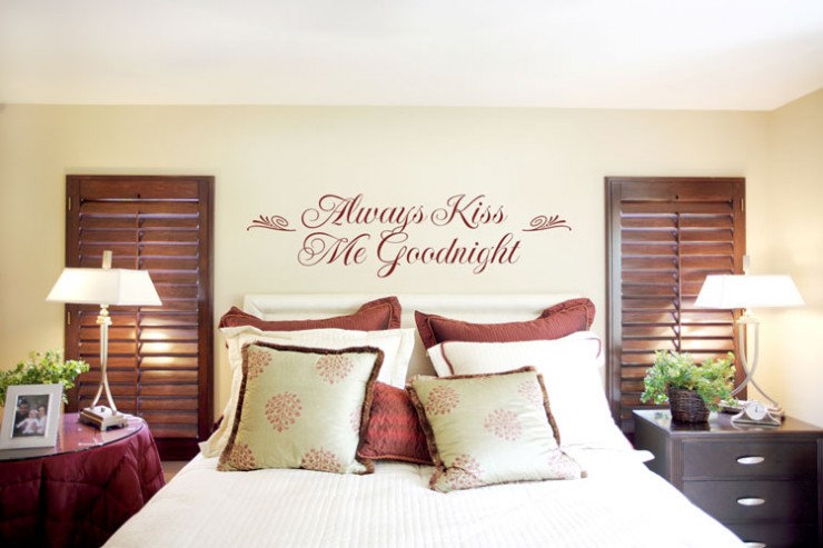 Always kiss me goodnight bedroom wall sticker romantic idea