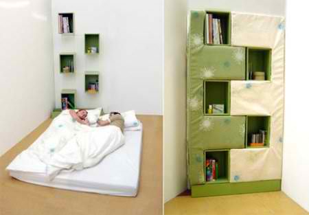 bookcase hidden bed ideas