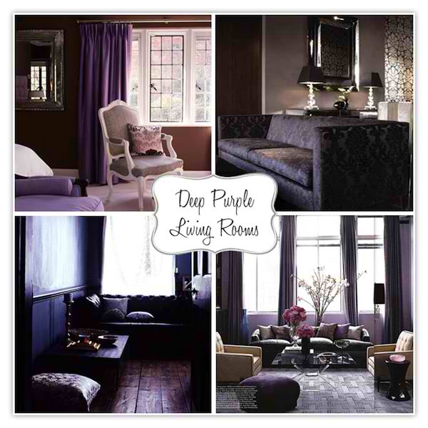 4 deep purple living rooms ideas
