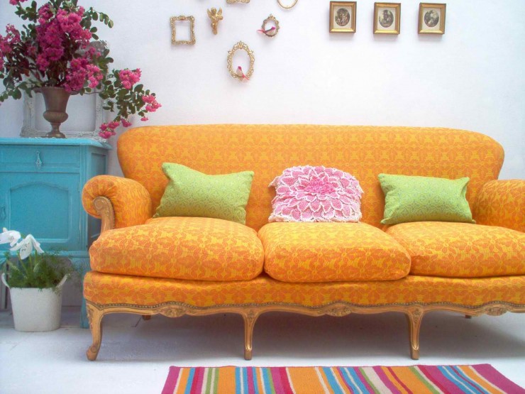 living-room-spring-decoration-decorating-ideas1 orange colorful living room spring decorating ideas