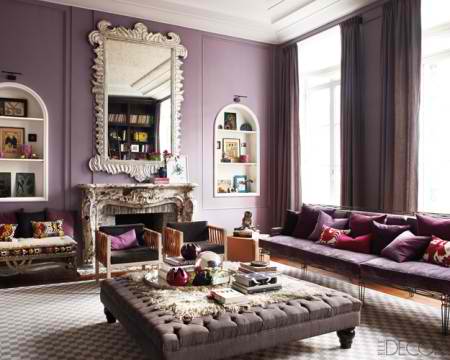 mix style purple living room interior design idea 1