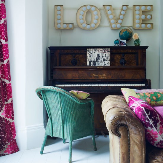 vintage_green_living_room_with_letters_love vintage green living room with letters love