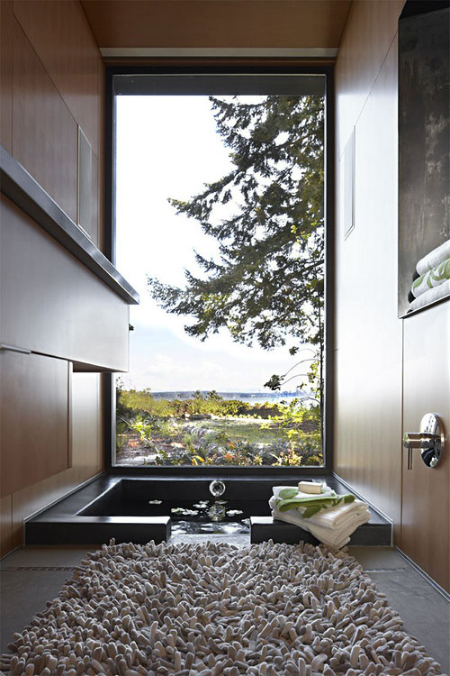 bathroom with a view Ellis Residence by Coates Design