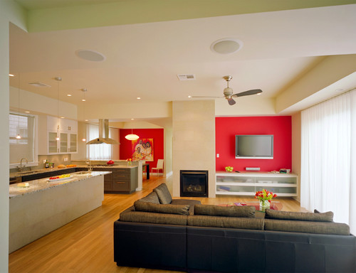Red Living Room Interior Design Ideas 77