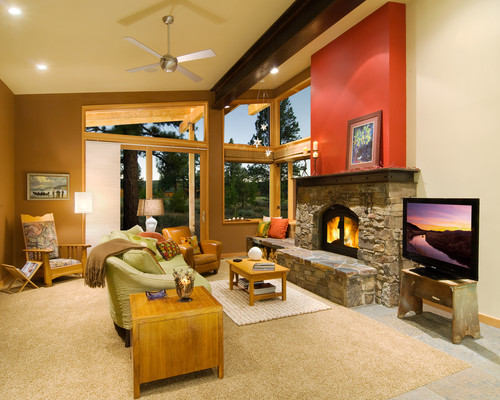 Red Living Room Interior Design Ideas 73