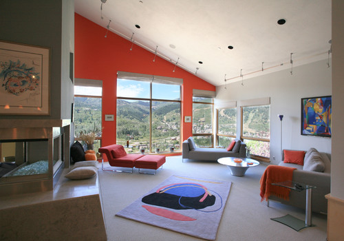 Red Living Room Interior Design Ideas 70