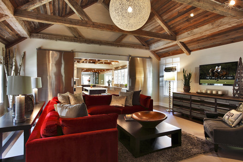 Red Living Room Interior Design Ideas 83