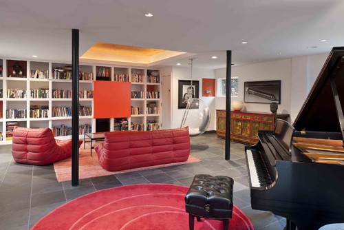 Red Living Room Interior Design Ideas 66