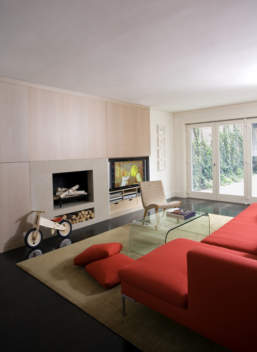 Red Living Room Interior Design Ideas 44