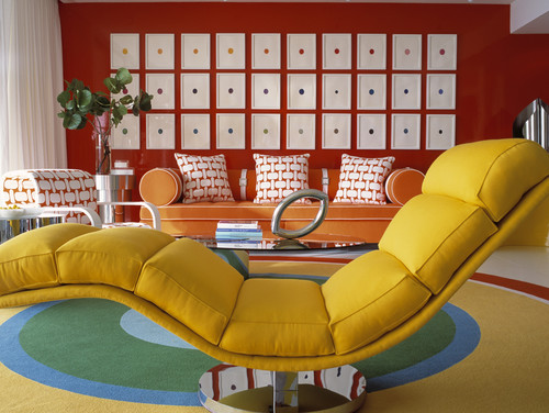 Red Living Room Interior Design Ideas 43