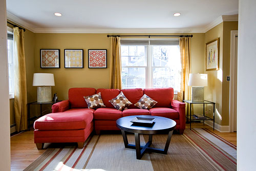 Red Living Room Interior Design Ideas 3