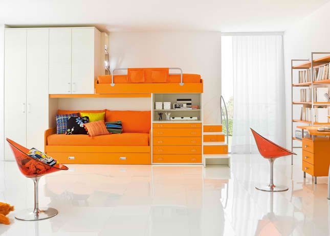 orange boys bedrooms