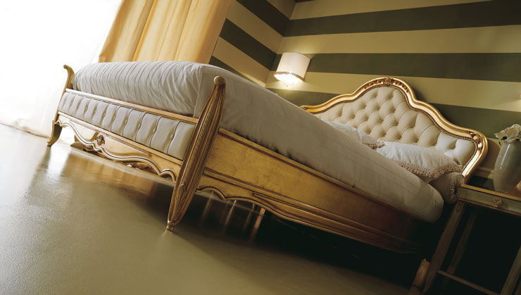 gold luxury bed