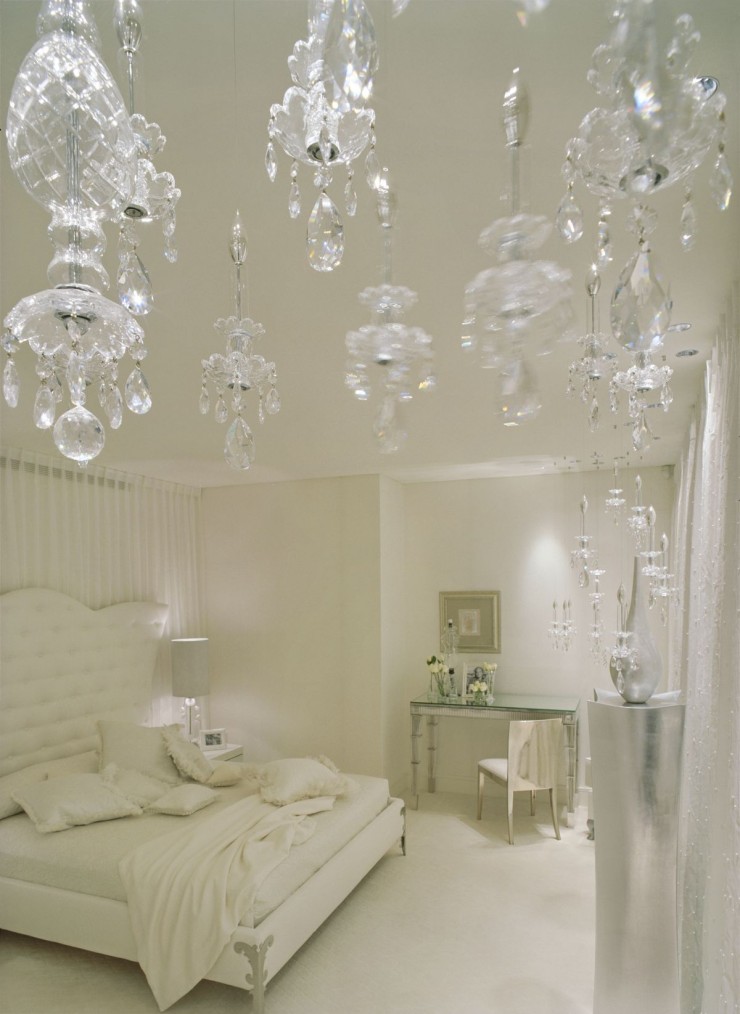 luxury white bedroom decorating by shh