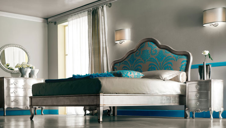 turquoise and silver luxury bedroom furniture