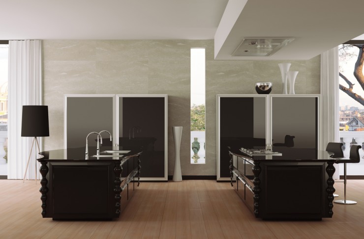 modern luxury black kitchen cabinets scic
