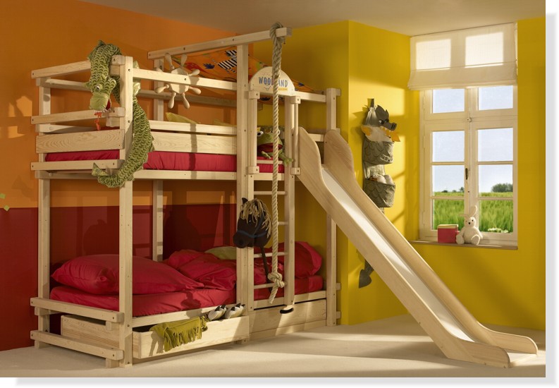Kids Bunk Beds Slide Simple Home, Cool Girl Bunk Beds