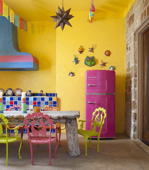 colorful kitchen ideas by  Astleford Interiors
