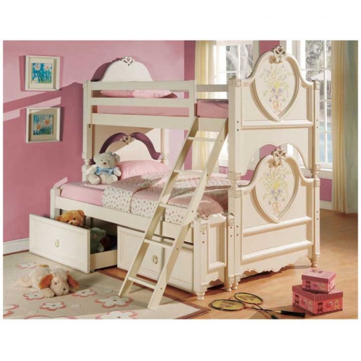girls twin bunk bed dollhouse