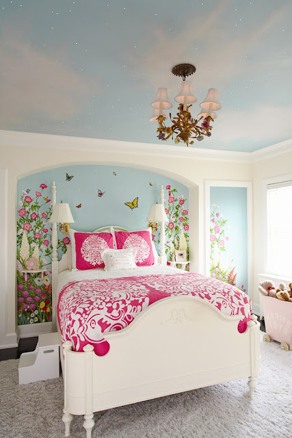 wall mural ideas for girls bedroom