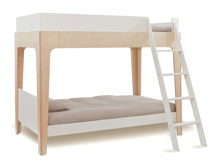 white modern bunk bed