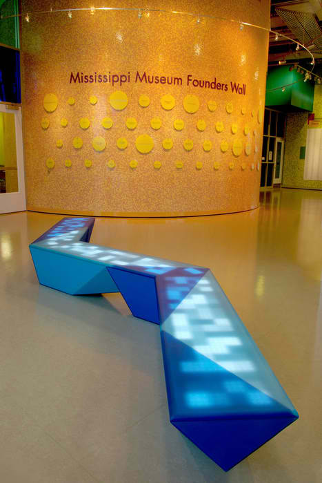 Interactive Multi Colored LED Light Benches by NunoErin2