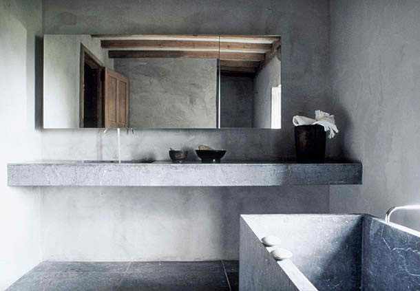 modern concrete bathroom