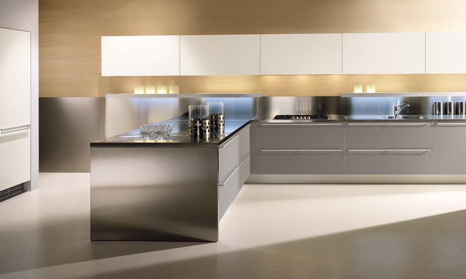 modern aluminum kitchen design