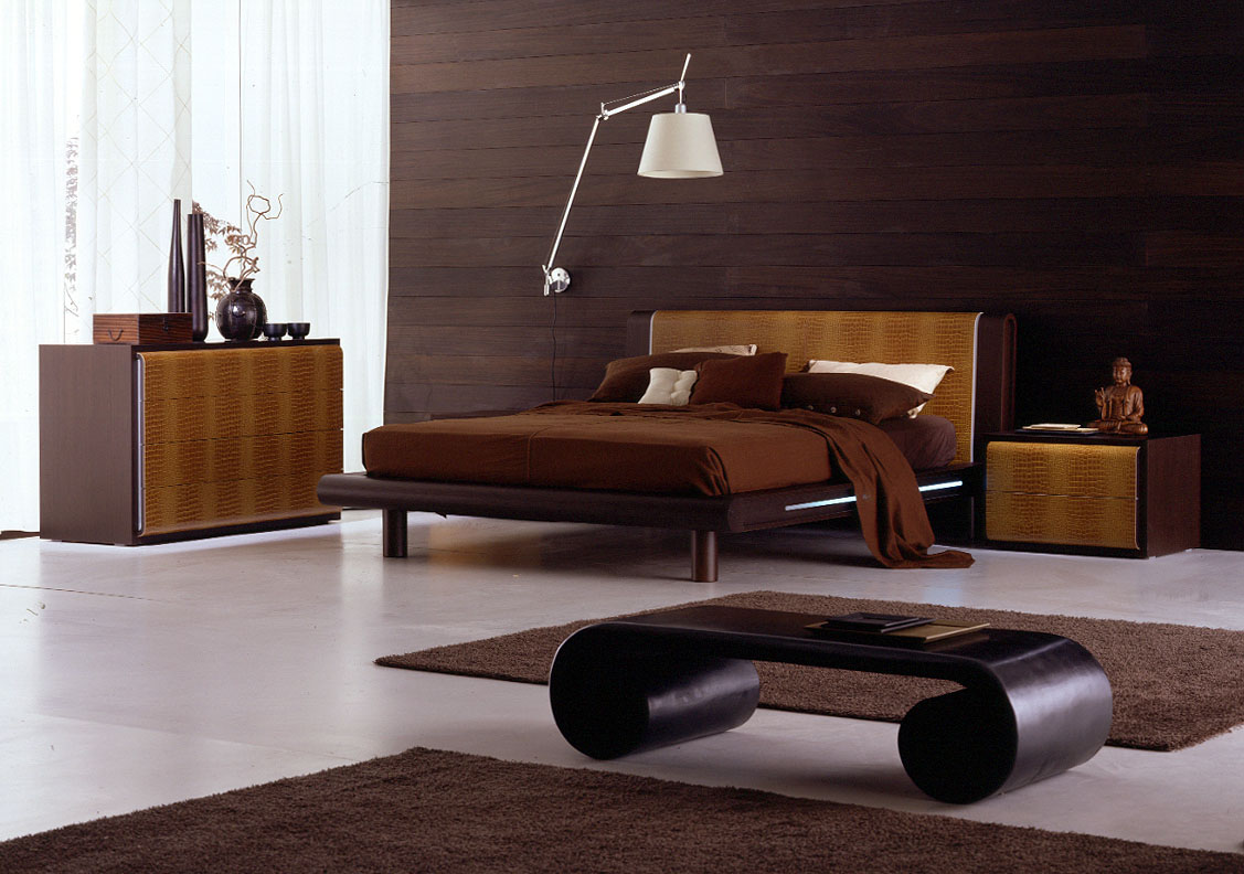 bedroom furniture contemporary bed wood decoholic light unique