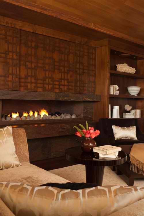 wood fireplace mantel surround