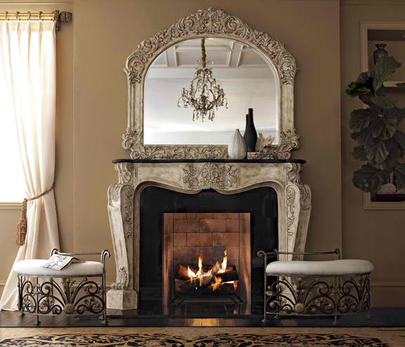 french fireplace mantel surround