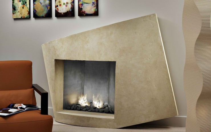 modern fireplace mantel