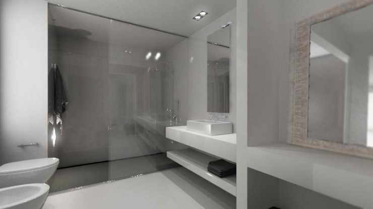 modern minimal bathroom by sussana cots