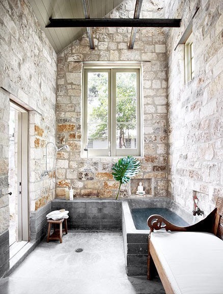 raw stone bathroom 18 design