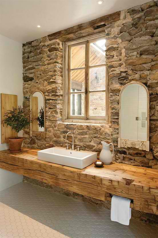 stone bathroom design 5 design with wood sink top