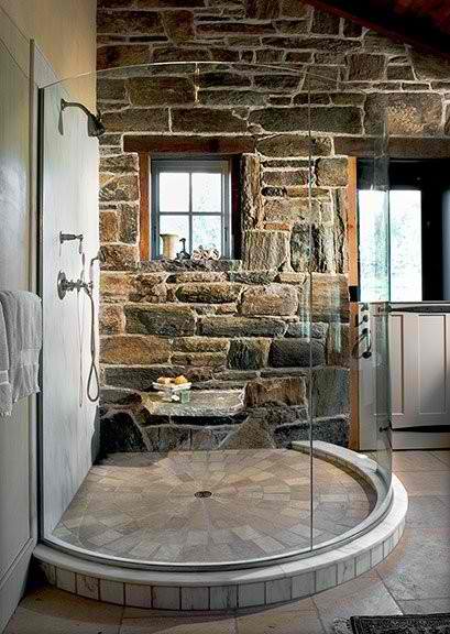 traditional stone bathroom