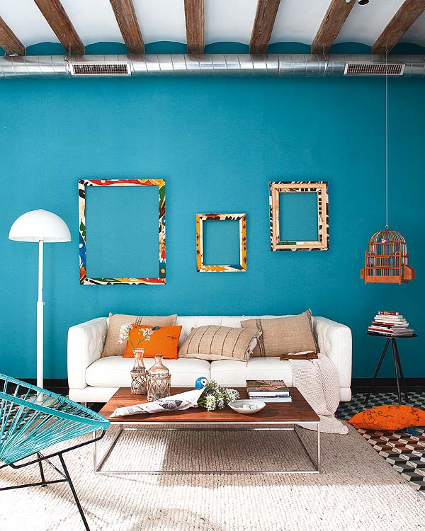 turquoise living room design