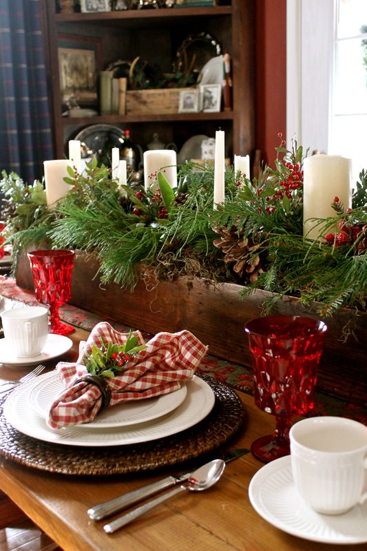 country candles Christmas centerpieces 20 ideas