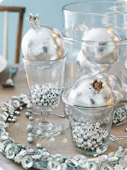 silver diy Christmas centerpieces 23