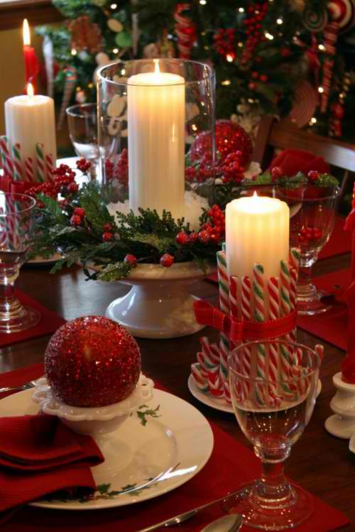 Christmas candle centerpieces 29