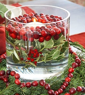 floating candle Christmas centerpieces 34