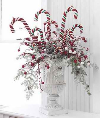 Candy Cane Bouquet Christmas centerpieces 7